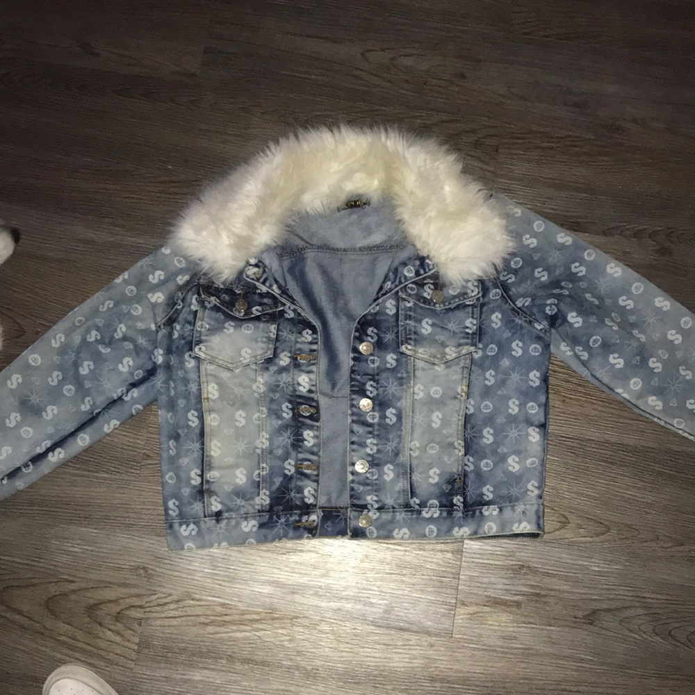 Denim Jacket w/ money design